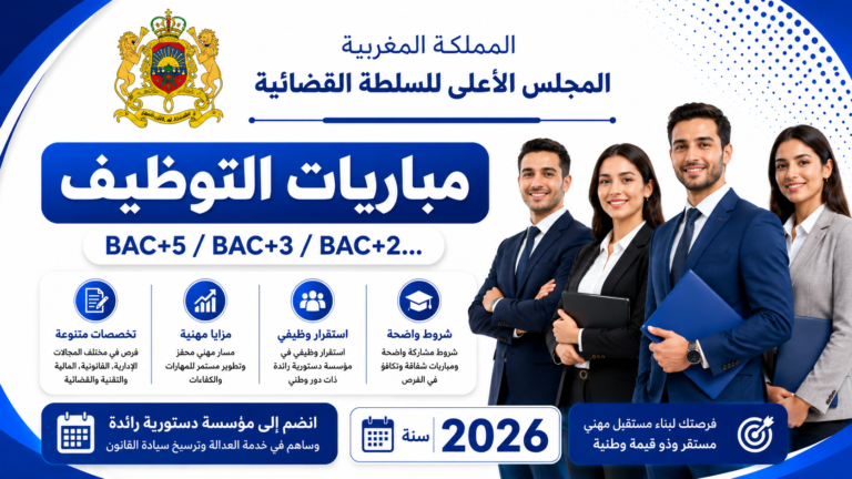 مباريات التوظيف بالمجلس الأعلى للسلطة القضائية