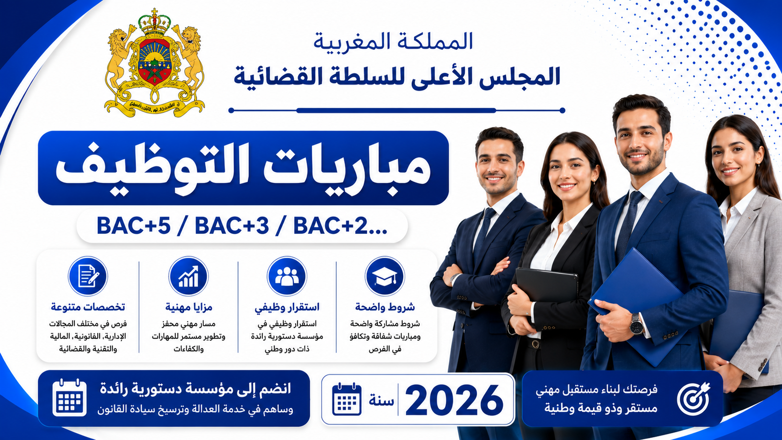 مباريات التوظيف بالمجلس الأعلى للسلطة القضائية