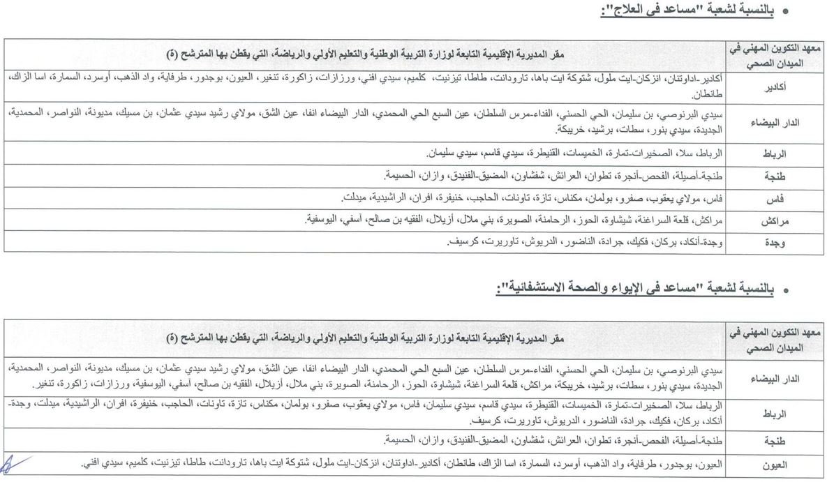 معاهد التكوين المهني في الميدان الصحي IFPS.