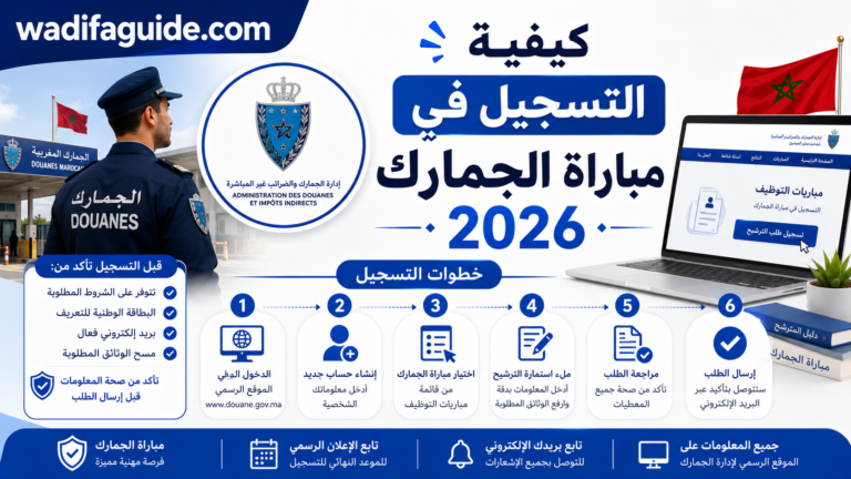 كيفية التسجيل في مباراة الجمارك 2026