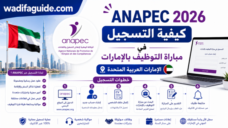 ANAPEC كيفية التسجيل بمباراة التوظيف