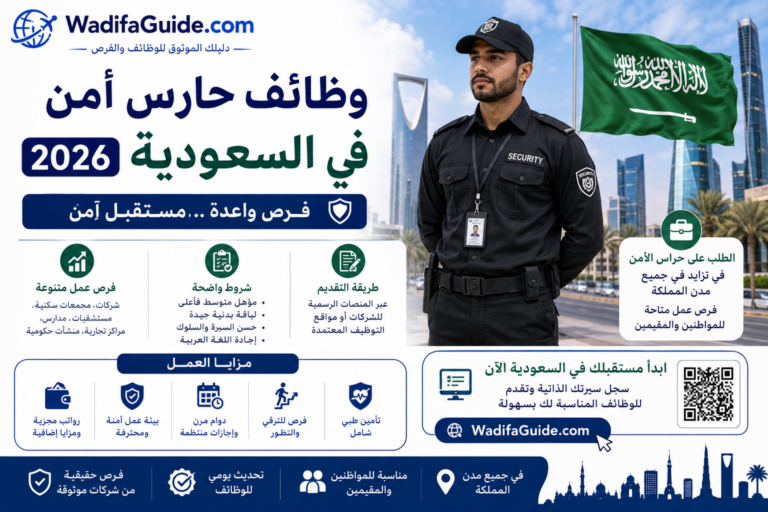 وظائف حارس أمن في السعودية 2026