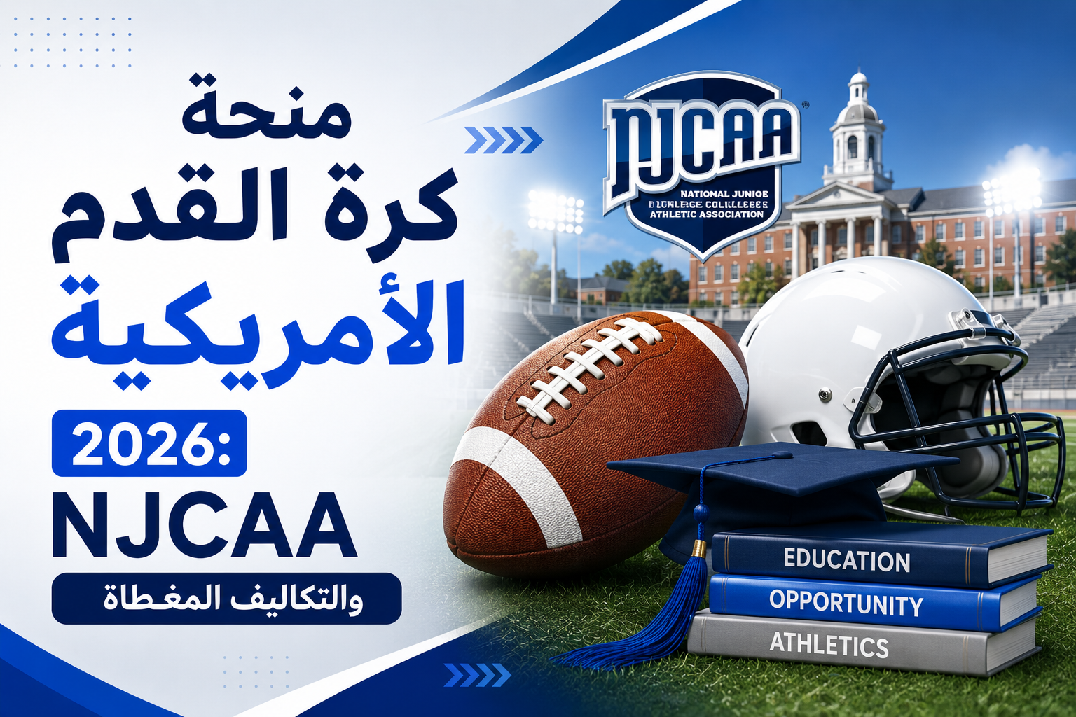 منحة كرة القدم الأمريكية 2026 NJCAA: الشروط والتكاليف المغطاة